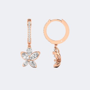 Elegantes Pendientes de Plata de Ley 925 con Diamantes Cultivados en Laboratorio de Varias Formas para Mujer, Regalo de Aniversario de Lujo, Certificado IGI SGL, 1.30ctw - Product Image 4