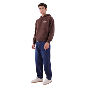 Custom Logo <b>Brown</b> Oversized Hoodie Women Heavyweight <b>Fleece</b> Pullover Sweatshirt Drop Shoulder Streetwear Wholesale - Product Image 6