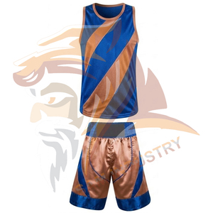 Tenues d'entraînement de boxe personnalisées avec logo, gilet et short, uniformes de haute qualité, respirants et ajustés - Product Image 2