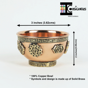 Bol en cuivre antique, petit, pour fumigations et offrandes, usages multiples, brûleur d'encens, fait main, décoration intérieure, par des consignataires indiens - Product Image 3