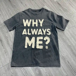 T-shirt Homme Personnalisé 2026 en Coton Lourd 100% Coton, Style Vintage, Broderies Effet Vieilli, Patchs et Lavage Acide - Product Image 3