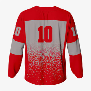High Quality 100% <b>Polyester</b> Breathable Ice Hockey Jersey for Men Women Comfortable Sports Wear Quick Dry Ice Hockey Jersey - Product Image 2
