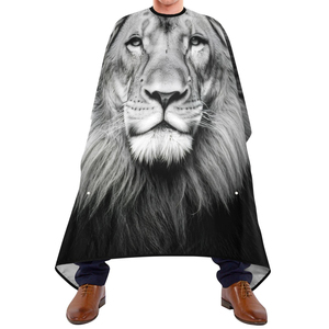 ผ้าคลุมตัดผมดีไซน์ทันสมัยปี 2026 สำหรับมืออาชีพ พิมพ์ลายแบบซับลิเมชั่นตามสั่ง ปิดคอแบบโลหะ ขนาดใหญ่ กันน้ำ - Product Image 2