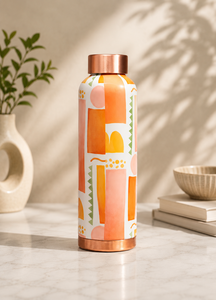Recipiente Tradicional Indio de Cobre para el Hogar, Oficina, Yoga, Viajes, Gimnasio, Meditación, Artículo de Regalo, Botella de Cobre de Lujo con Diseño Artístico - Product Image 3
