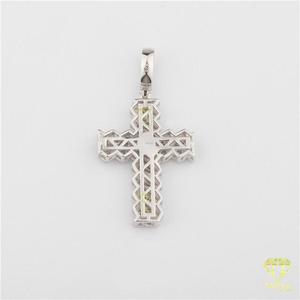 Hip Hop Symbol Pendant Necklace with Sparkling Lab grown Rhodium & Gold Plated GIA Certified Urban Fashion Jewelry - Product Image 5