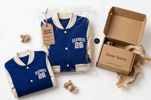 Breathable Men's Varsity Jacket Woolen Fabric Crew Neck Letter Patch <b>Snap</b> Button Sheep Fur Trim Casual Winter - Product Image 6