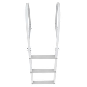 Scaletta a 3 Gradini in Lega di Alluminio per Pontone, Capacità di Carico 500 Libbre, Gradini Larghi 3.1 Piedi in Gomma Antiscivolo, Scaletta Rimovibile per Piscina - Product Image 1