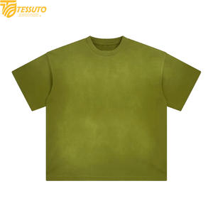 T-shirt personnalisé en coton 100% lourd, coupe ample |   T-shirt vintage surdimensionné délavé à l'acide |    T-shirt uni à épaules tombantes pour hommes - Product Image 4