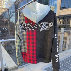 Sweat à capuche personnalisé OEM en molleton de coton épais, brodé et imprimé avec strass, patchwork, écologique, pour l'hiver - Product Image 4