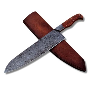 Cuchillo de Cocina de Acero de Damasco Hecho a Mano, Diseño Elegante Multiusos, Alta Calidad, Precio Bajo al por Mayor, 15 Pulgadas, Fabricación OEM - Product Image 1