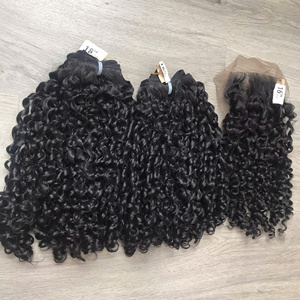 Vendedores de cabello natural virgen sin procesar Cierre de cabello humano alineado con cutícula vietnamita y Pixie crudo - Product Image 4