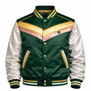 New Trending High Quality Made Winter Wear Satin Varsity Jacket New Arrival Satin Varsity Winter Jacket - Product Image 1