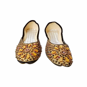 Oferta Especial: Zapatos Jutti Khussa Punjabi Personalizados para Boda, Zapatos Jutti Khussa para Mujer, Zapatos Indios, Calzado Elegante para Bodas de Verano - Product Image 3