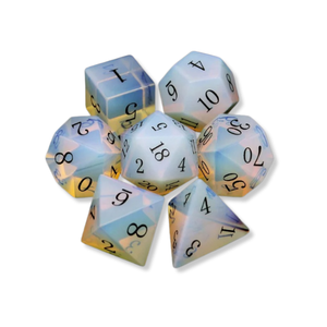 Ensemble de dés en opale naturelle de qualité supérieure, vente chaude, pour jeux de rôle (DnD), logo personnalisé, vente en gros - Product Image 1