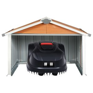 Cobertizo de jardín de acero galvanizado marrón duradero, solución de almacenamiento duradera - Product Image 3