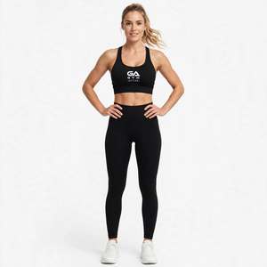 Conjunto Deportivo para Mujer: Leggings Acampanados, Falda-Pantalón, Sujetador Deportivo Sin Costuras, Leggings Sin Costuras, Conjunto de Yoga, Sujetador Deportivo de Cintura Alta - Product Image 4