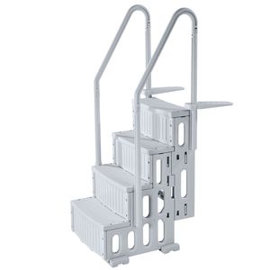 Affidabile Scala per Piscina da 48 Pollici con Capacità di Carico Massima di 400 Libbre, 4 Gradini, Doppi Corrimani, Scale in Plastica Antiscivolo per Uso Intensivo - Product Image 6