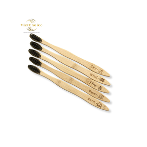 Brosse à dents en bambou VietChoice 100% biodégradable, écologique, à poils souples, manche naturel, vente en gros, OEM, ODM, soins bucco-dentaires - Product Image 3