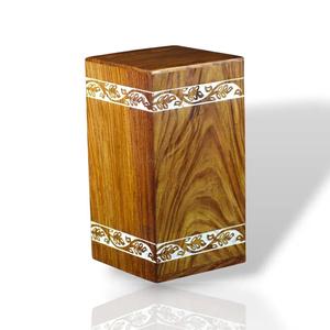 Urne funéraire artisanale en bois de rose, boîte en bois Arbre de Vie, urne artisanale - Product Image 1