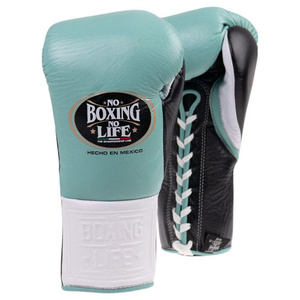 No Boxing No Life Pro MMA Boxing <b>Gloves</b> Mexican Style Lace-up Full Finger Unisex PU Leather Lightweight Breathable Non Slip - Product Image 2