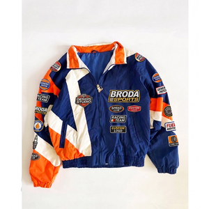 Blouson de moto respirant personnalisé 2026 en coton/polyester coupe courte coupe-vent avec patch brodé sur mesure - Product Image 6