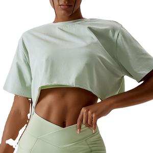 2025 New Custom Design High Quality Women Crop <b>Top</b> T Shirts Wholesale Low Price Women Crop <b>Top</b> T Shirts - Product Image 4