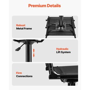 Chaise de chasse pivotante silencieuse à 360 degrés, légère, avec accoudoirs rembourrés, structure en acier robuste, siège de plancher pour abris de chasse - Product Image 4