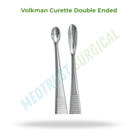 Curette Volkman à double extrémité 8,25 pouces (21 cm) – Instrument chirurgical vétérinaire pour le débridement osseux et les procédures orthopédiques