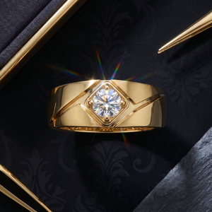 แหวนเพชรเม็ดเดี่ยวสั่งทำพิเศษสำหรับผู้หญิง ทองคำขาว 14K |   แหวนหมั้นทรงสี่เหลี่ยมหรูหรา ชุบโรเดียม - Product Image 3