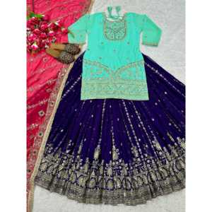 Conjunto de Lehenga de fiesta para mujer de diseñador con nuevo estilo elegante - Product Image 1