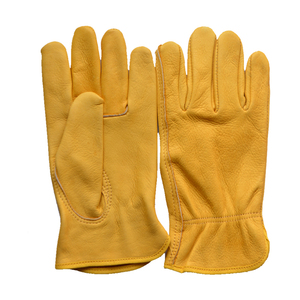 Nouveauté : Gants de travail résistants à la chaleur pour la conduite, en cuir de vachette de qualité supérieure, prix de gros - Product Image 4