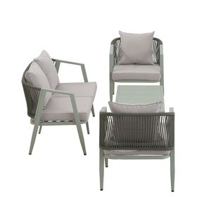 Set di Sedute da Esterno U_STYLE, Durevole e Confortevole per Terrazze, Prati e Bordi Piscina, Arredamento da Giardino - Product Image 4