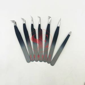 Pinces à cils Somofy Enterprises OEM les plus vendues, durables, grises mates, en acier inoxydable japonais solide - Product Image 4