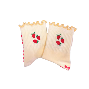 Custom OEM Design Pilates Women Cotton Non-slip <b>Grip</b> Cotton Ruffle <b>Socks</b> Embroidery Logo Anti Slip Yoga Pilates <b>Grip</b> <b>Socks</b> - Product Image 4