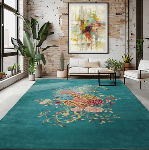 Alfombra KNOT hecha a mano con lana suave, antideslizante, apta para niños y mascotas, de calidad, para sala de estar, habitaciones infantiles, hoteles y oficinas. - Product Image 1