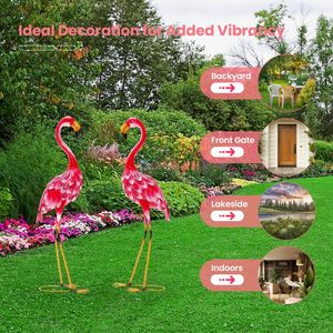 Juego de Adornos de Jardín con Diseño de Flamencos, 2 Piezas, Estatuas Elegantes - Product Image 6