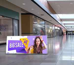 Soporte de Exhibición de Pancartas de Aluminio con Forma de A para Exteriores |   Tablero Publicitario Triangular Flexible de PVC Portátil |   Señalización Resistente para Acera - Product Image 2