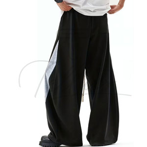 Pantalones Deportivos Holgados de Alta Calidad para Hombre, Talla Grande, Cintura Elástica con Cordón, Pierna Ancha, 100% Algodón Felpa - Product Image 4