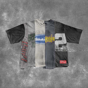 T-shirt Homme Oversize Vintage Streetwear Imprimé DTG OEM, Effet Délavé Acide, Couleur Faded, 100% Coton 240gsm, Grammage Lourd - Product Image 5