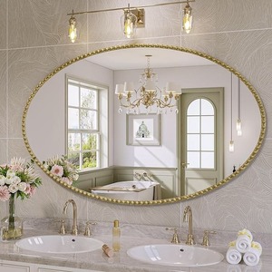 Miroir mural Art Déco artisanal en laiton rond, 4 mm d'épaisseur, décoration de salle de bain M.F. EXPORTATIONS INTERNATIONALES MF-AB-4 - Product Image 4