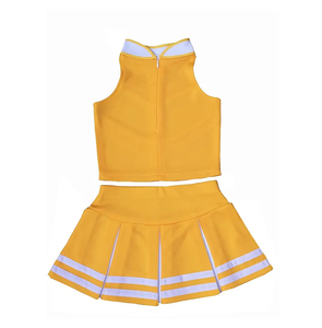 Conjuntos de Uniformes de Animadoras Escolares de Nuevo Estilo con Logotipo Personalizado, Top Blanco sin Mangas de Algodón y Pantalones Cortos - Product Image 4