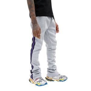 Vêtements de rue anti-rides et anti-rides avec logo personnalisé OEM, pantalon évasé pour homme, pantalon de survêtement évasé à empiècements, pantalon de survêtement au design personnalisé - Product Image 4