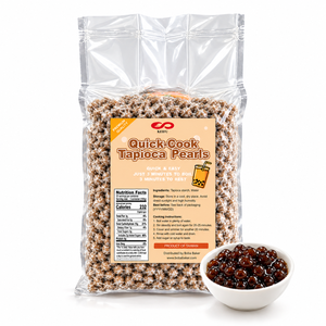 Perlas de Tapioca de Cocción Rápida de 4 mm/8 mm/10 mm y Bolas de Tapioca Instantáneas para Té de Burbujas, Certificación HALAL/HACCP, Venta al por Mayor - Product Image 1