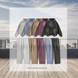 Conjunto Deportivo de Dos Piezas Vintage para Hombre y Mujer, Sudadera de Cuello Redondo sin Forro, con Lentejuelas y Cristales, Transpirable, para Otoño - Product Image 2