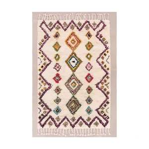 พรมทอลายเรขาคณิตสีเบจ ผ้าฝ้ายทอมือ สไตล์มินิมอล ทอแบบแบน เหมาะสำหรับการเดินทาง ตกแต่งบ้านสไตล์โมเดิร์น โทนสีกลางๆ - Product Image 4