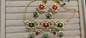 Collar Étnico de Latón Chapado en Oro para Mujer, con Cuentas, Estilo Kundan, con Cristales de Imitación y Perlas, R.K. EXPORTACIÓN para Bodas - Product Image 2