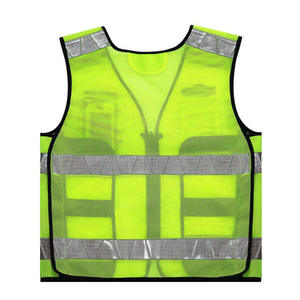 Chaleco de Seguridad Reflectante de Alta Visibilidad Unisex, Verde, Malla de Poliéster, Múltiples Bolsillos, Ropa de Trabajo, Detección de Agujas, Transferencia de Calor - Product Image 2