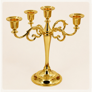 Wholesale 5-Arm Gold Metal Candelabra Table Centerpieces Elegant European Style <b>Brass</b> <b>Candle</b> <b>Holder</b> for Wedding and Event Decor - Product Image 2