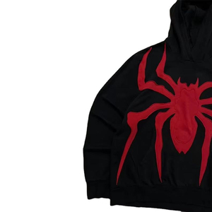 Nueva Sudadera con Capucha Estilo Hip Hop Urbano Informal para Exteriores, Sudadera con Capucha con Estampado de Calavera y Araña, Sudadera Térmica de Color Sólido para Hombre - Product Image 3