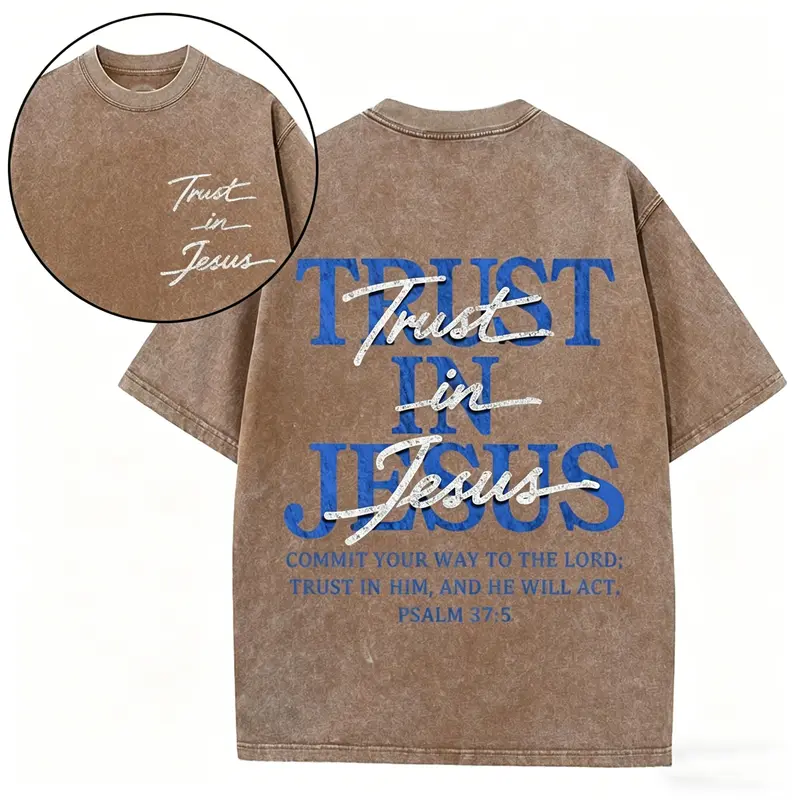 T-shirt vintage "Confiance en Jésus"
